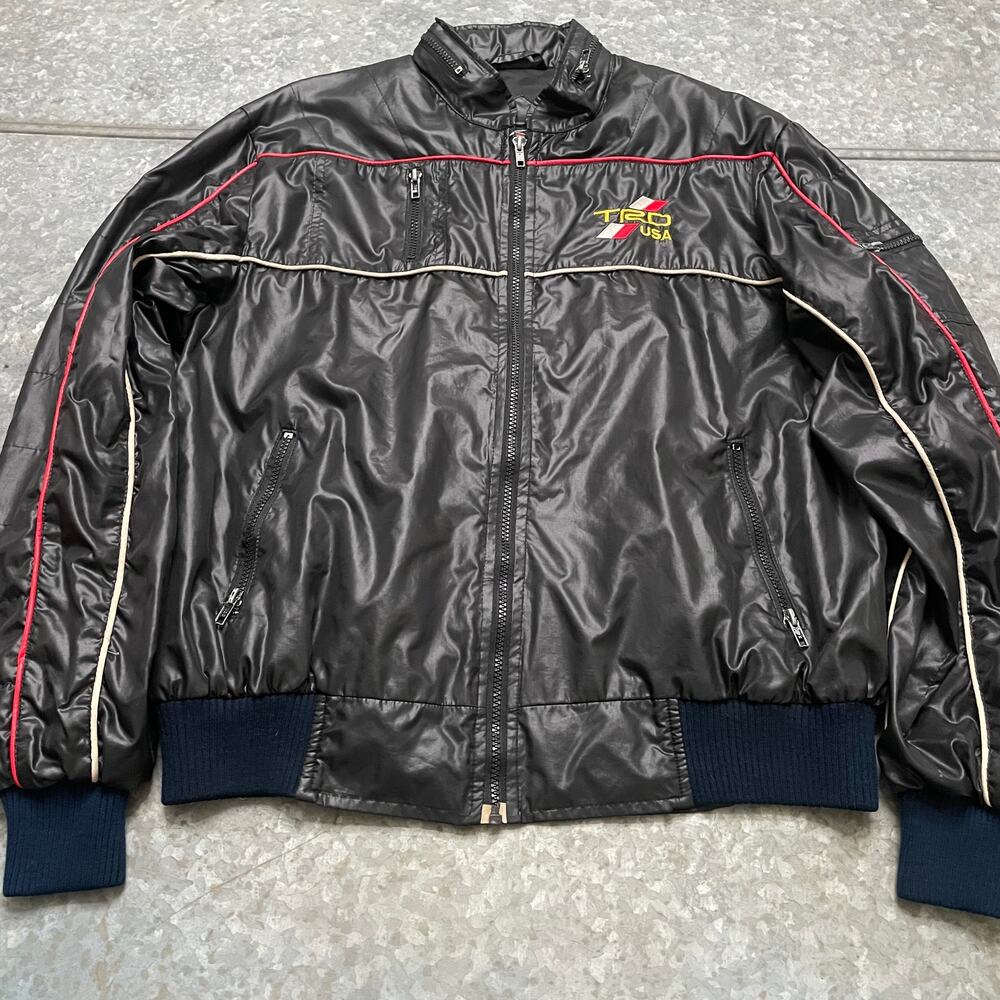 Vintage TRD USA Motorsport Racing Jacket Mens XL Black Toyota Racing Development